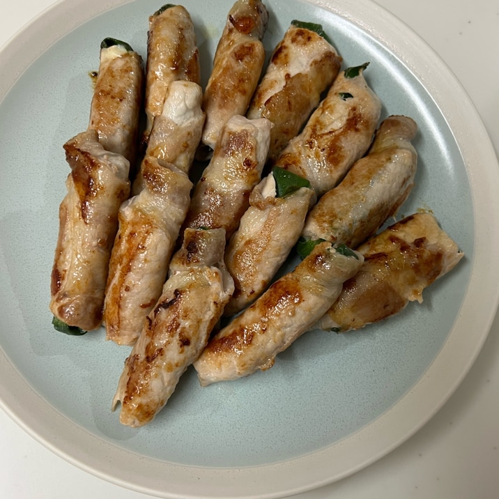 九条ネギの豚肉巻き